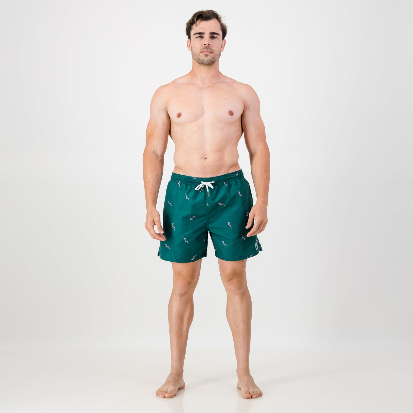 Springboks All Over Print Swim Short-Teal