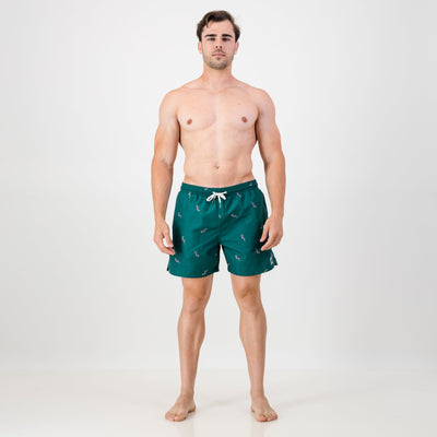 Springboks All Over Print Swim Short-Teal