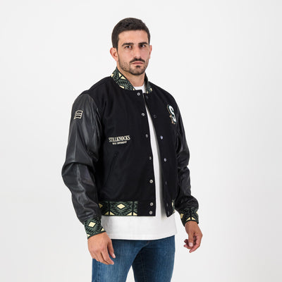 Stillknocks And Still Legends Bomber Jacket-Black