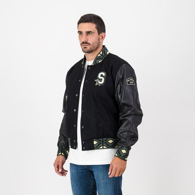 Stillknocks And Still Legends Bomber Jacket-Black