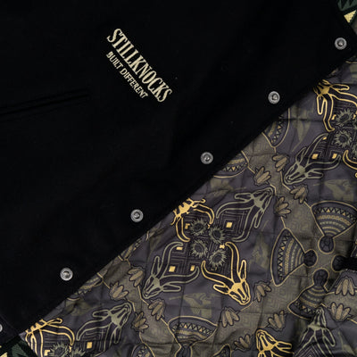 Stillknocks And Still Legends Bomber Jacket-Black