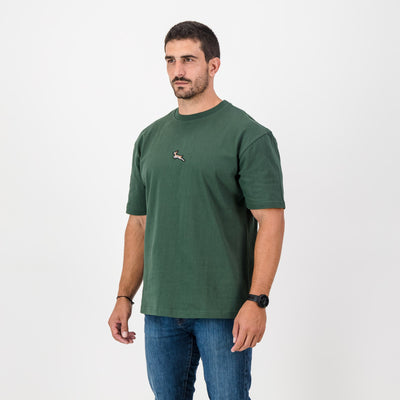 Springboks Nat Badge Boxy Crew Tee-OS Green