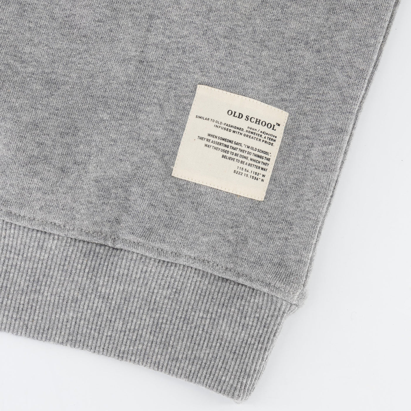 Old School Crew Neck Sweat-LT Grey Melange