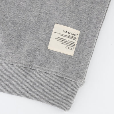 Old School Crew Neck Sweat-LT Grey Melange