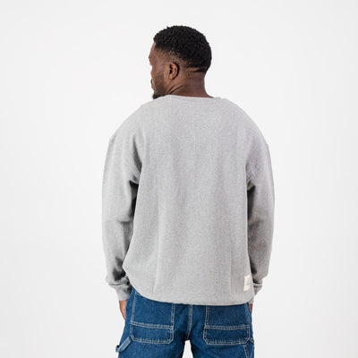 Old School Crew Neck Sweat-LT Grey Melange