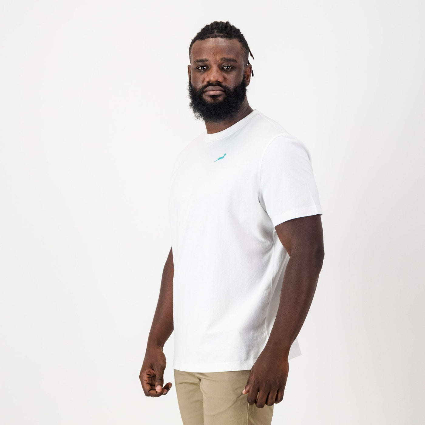 Springboks Sml Bok HS Regular Crew Tee-White