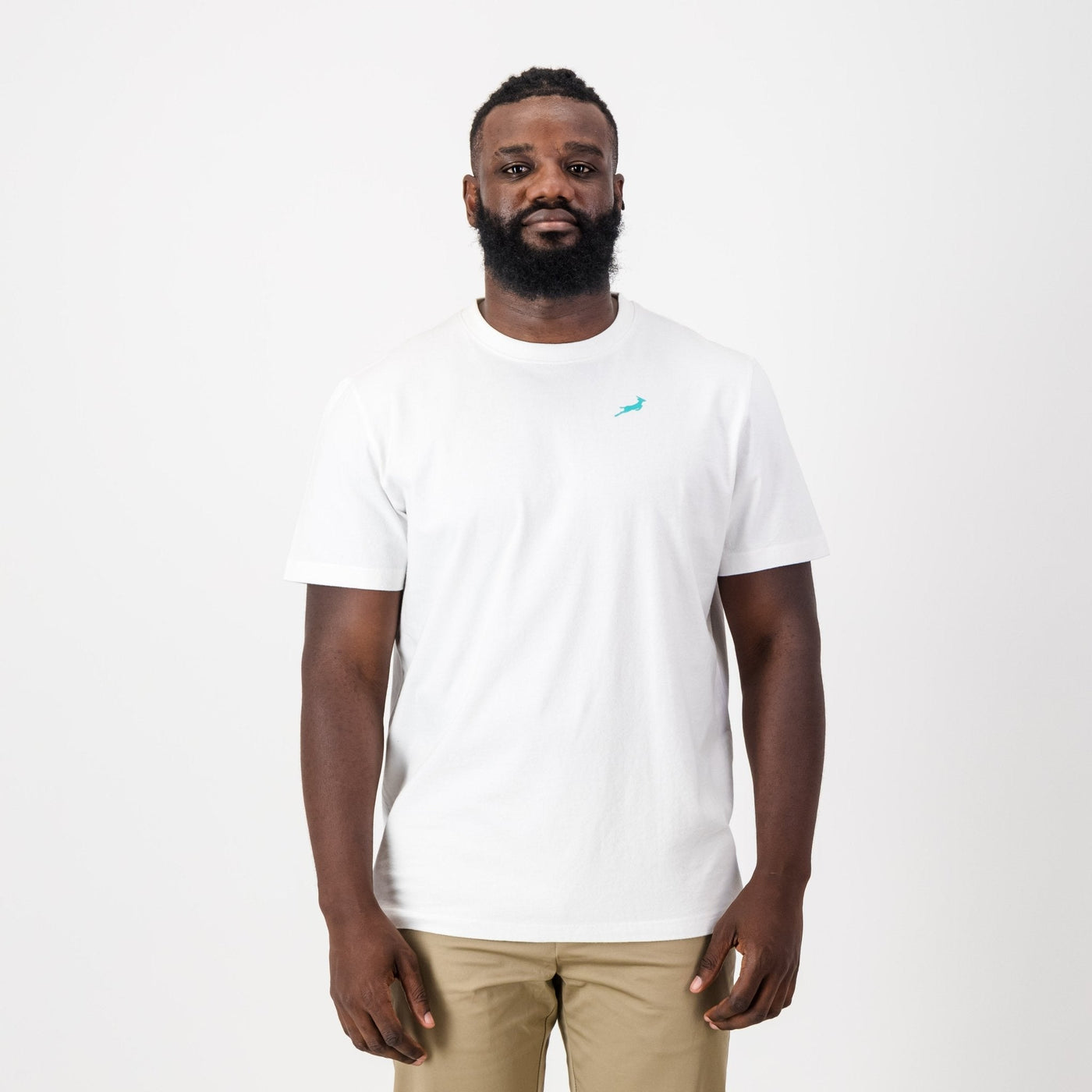 Springboks Sml Bok HS Regular Crew Tee-White