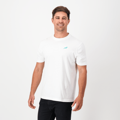 Springboks Sml Bok HS Regular Crew Tee-White