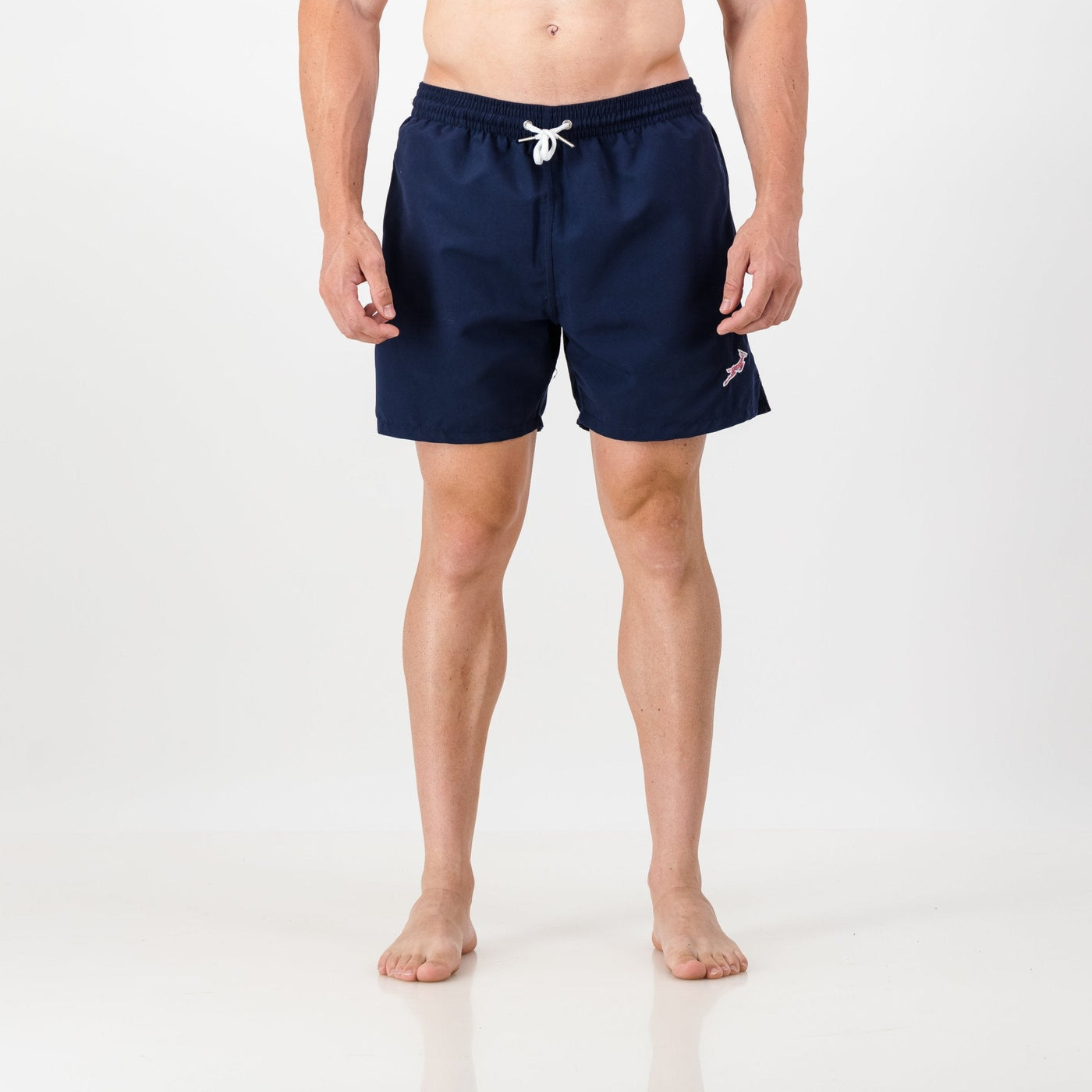 Springboks Pop Badge Swim Shorts-Navy
