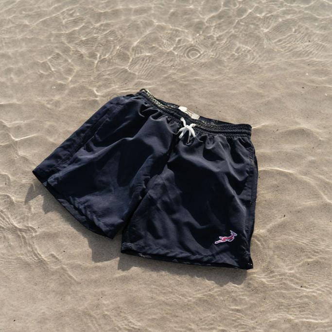 Springboks Pop Badge Swim Shorts-Navy