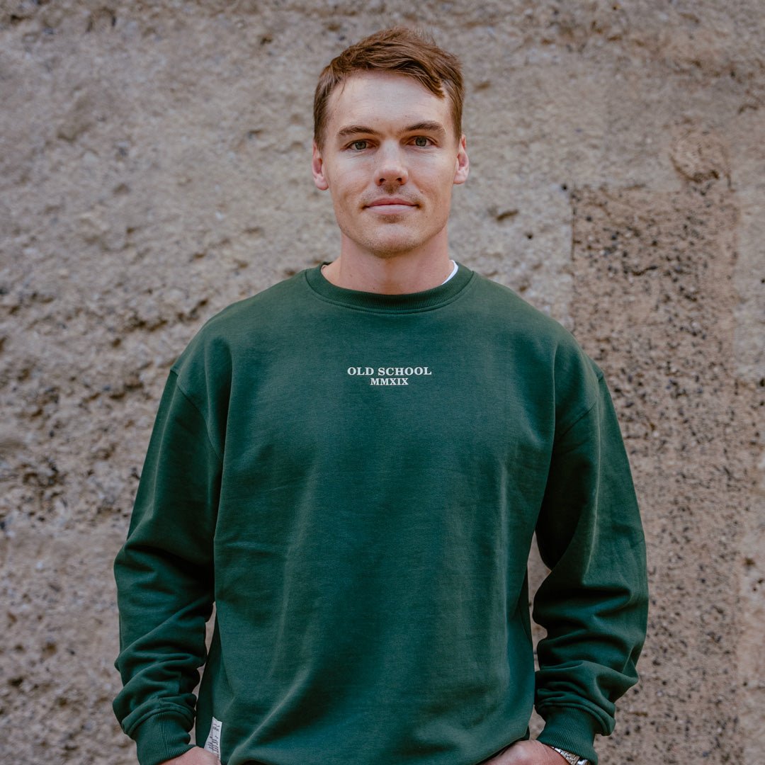 Old School Crew Neck Sweat-OS Green