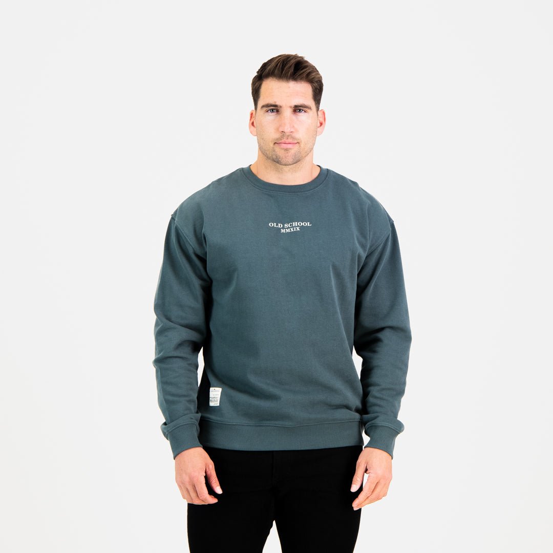 Old School Crew Neck Sweat-Moonstone