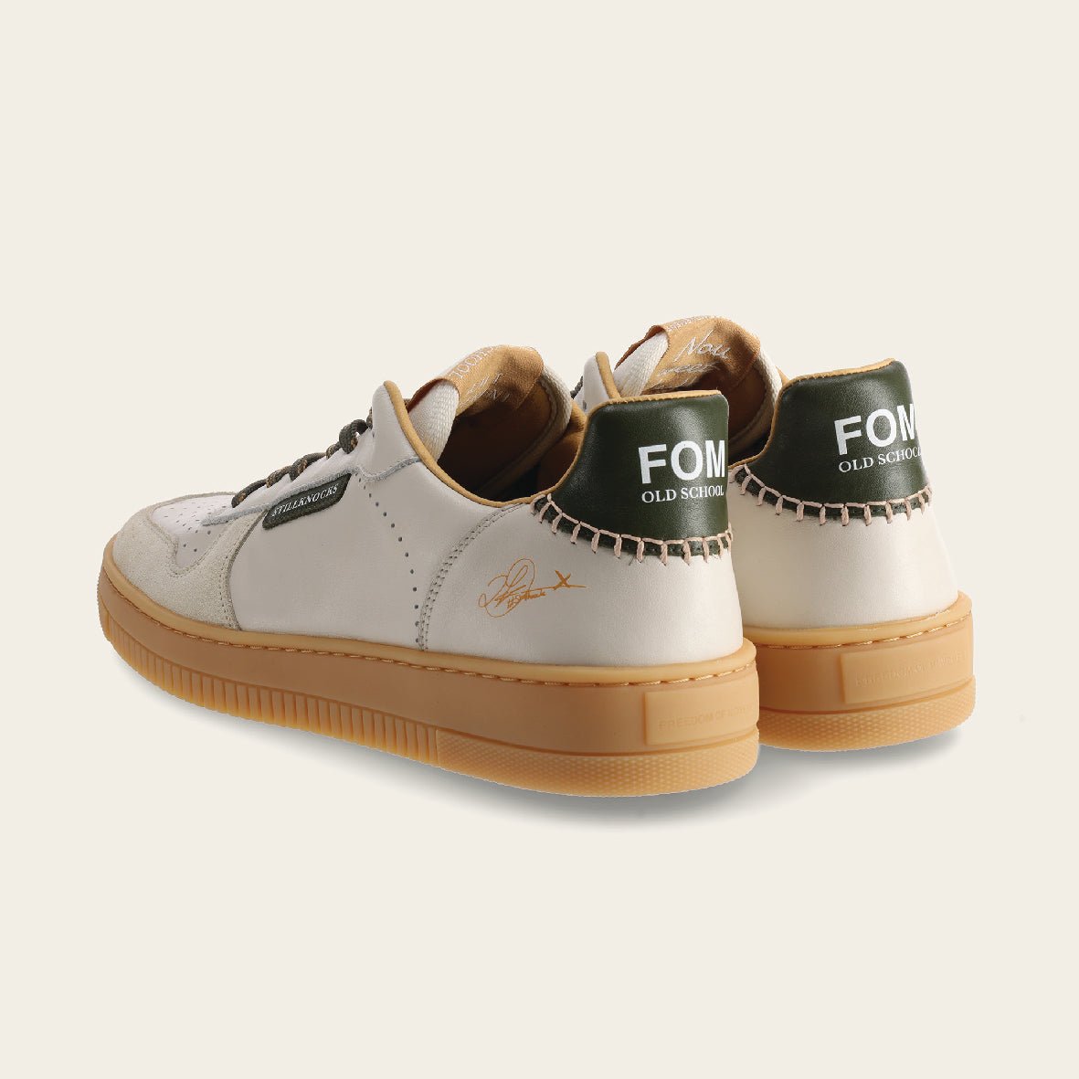 Stillknocks X FOM X Old School Sneaker-Ivory