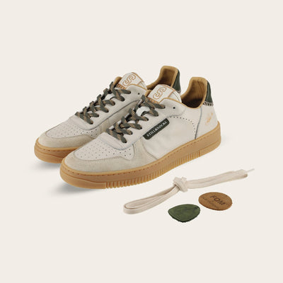 Stillknocks X FOM X Old School Sneaker-Ivory