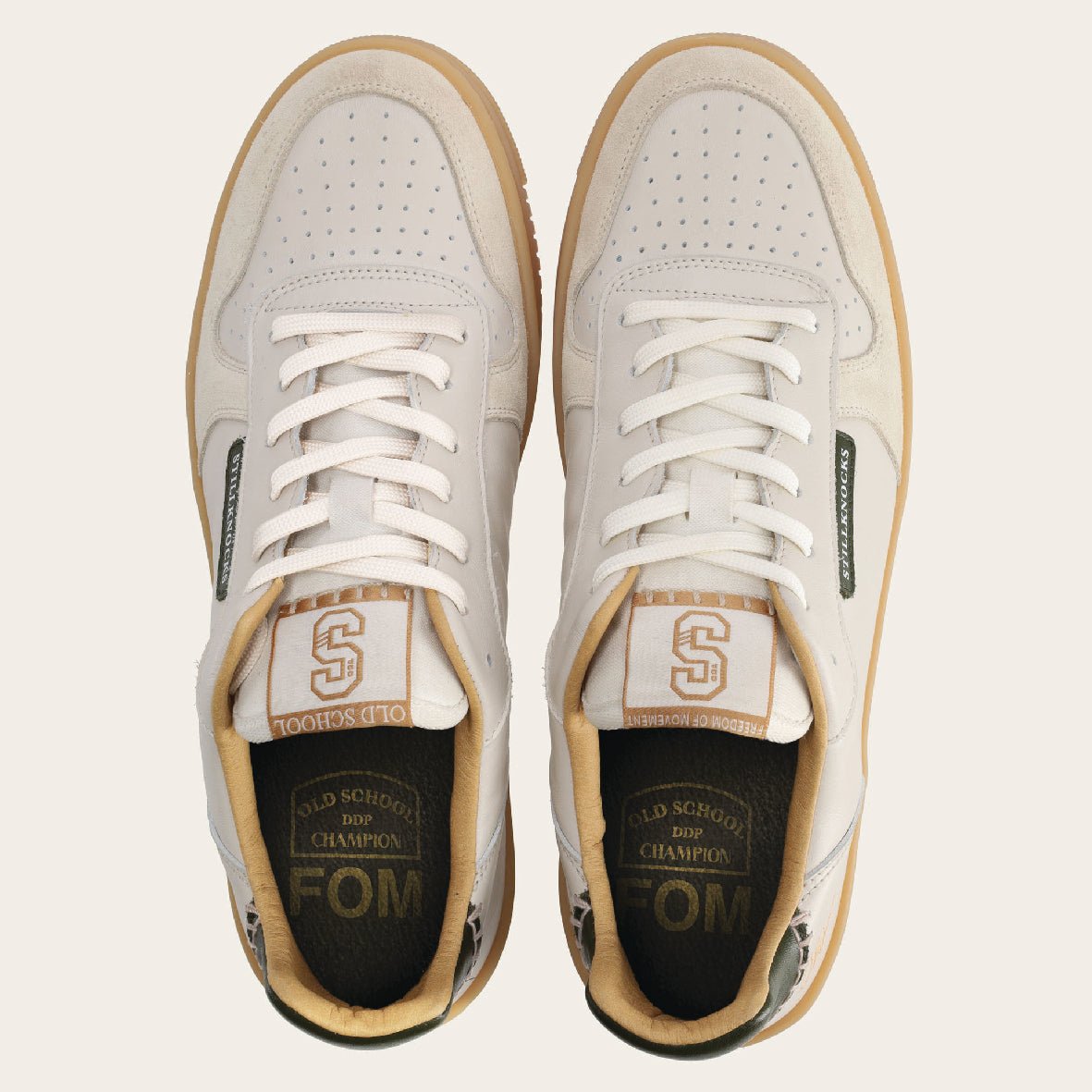 Stillknocks X FOM X Old School Sneaker-Ivory