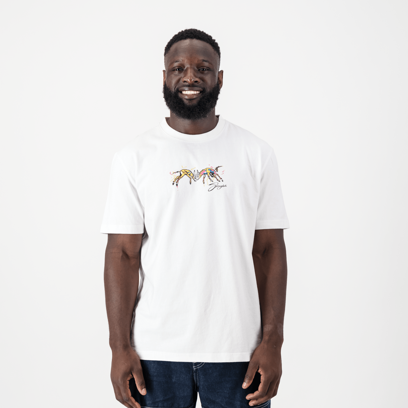 Springboks Graffiti Regular Crew Tee-White