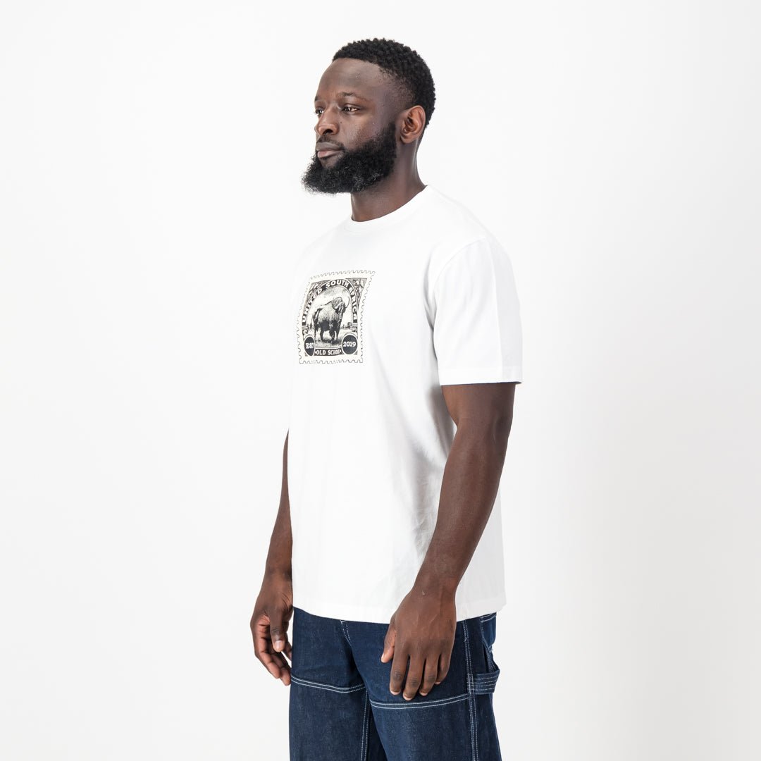 Old School Buffalo Regular Crew Tee-White