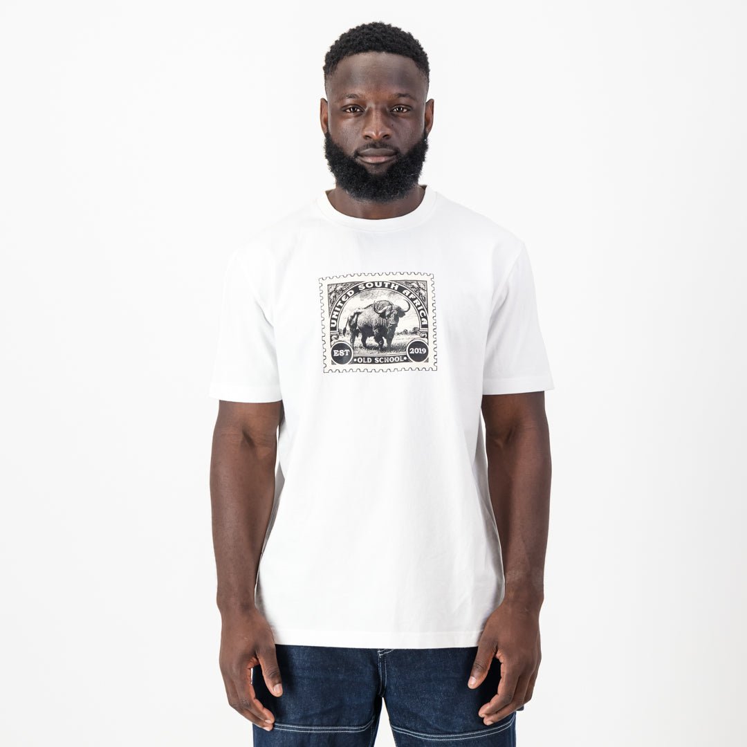 Old School Buffalo Regular Crew Tee-White