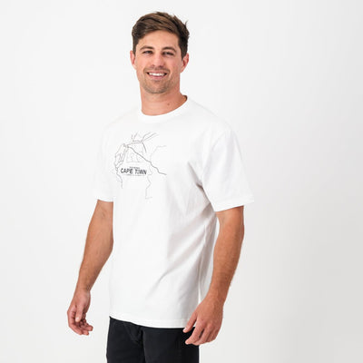 Old School CT Map Regular Crew Tee-White