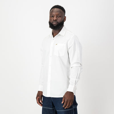 Springboks Oxford LS Shirt-White
