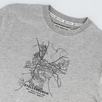 Old School Stellies Regular Crew Tee-LT Grey Melange