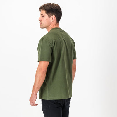 Old School Stellies Regular Crew Tee-LT Military Olive