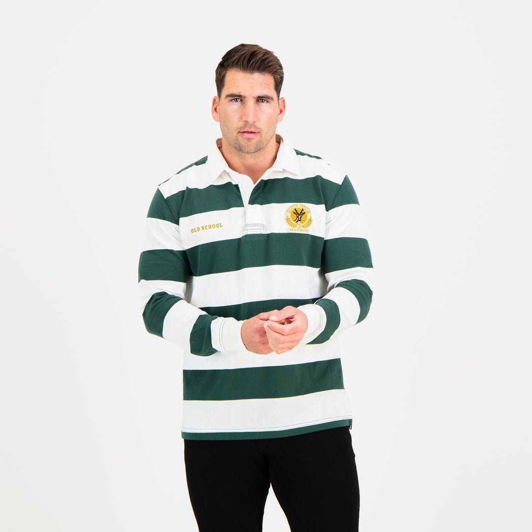 SA Supporters 8X8 Stripe LS Rugby Jersey-OS Green