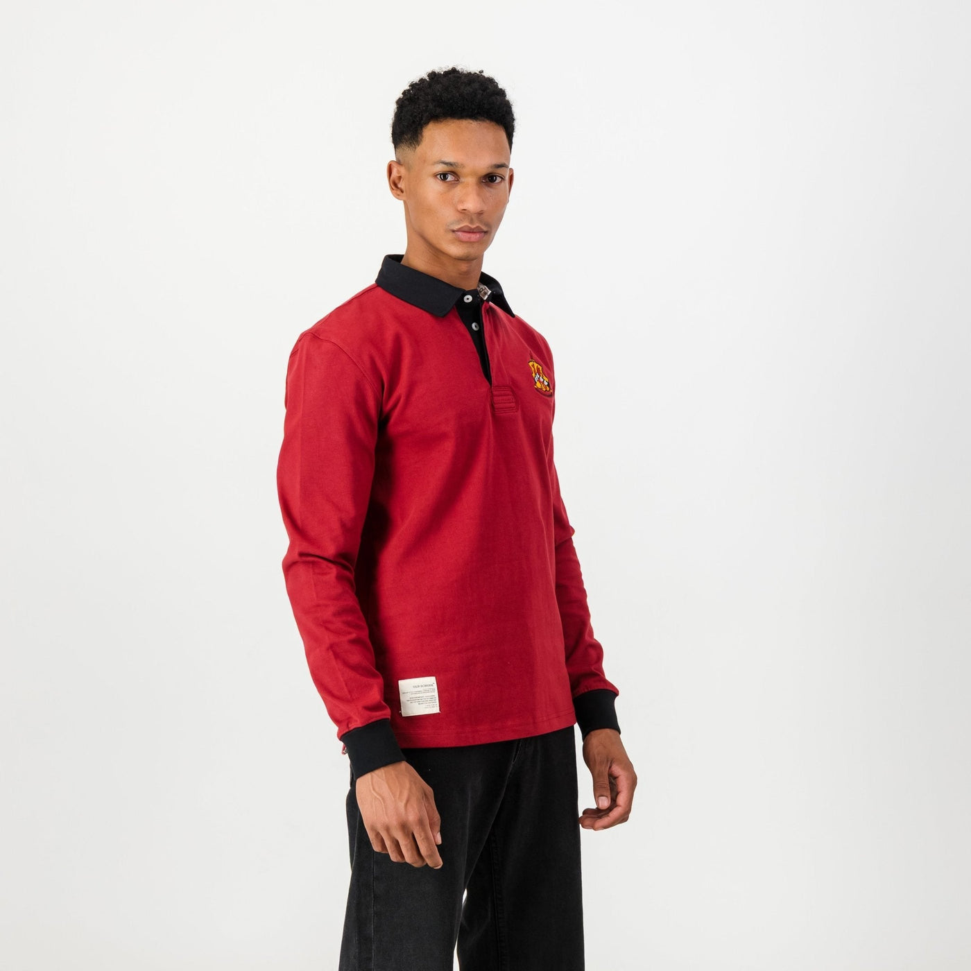 Schools Old Kingwoodian LS Rugby Jersey-Rio Red