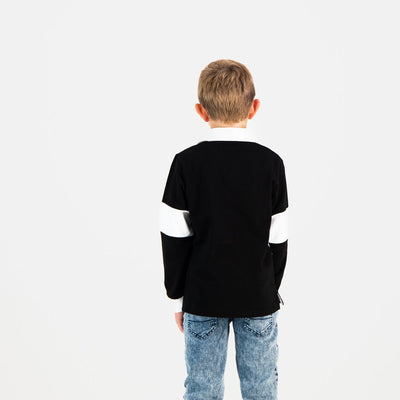 Provincial Sharks Kids 23 LS Rugby Jersey-Black