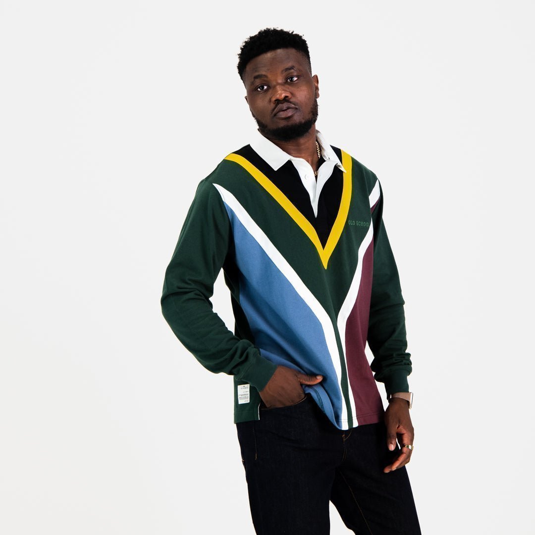SA Supporters Flag LS Rugby Jersey-OS Green