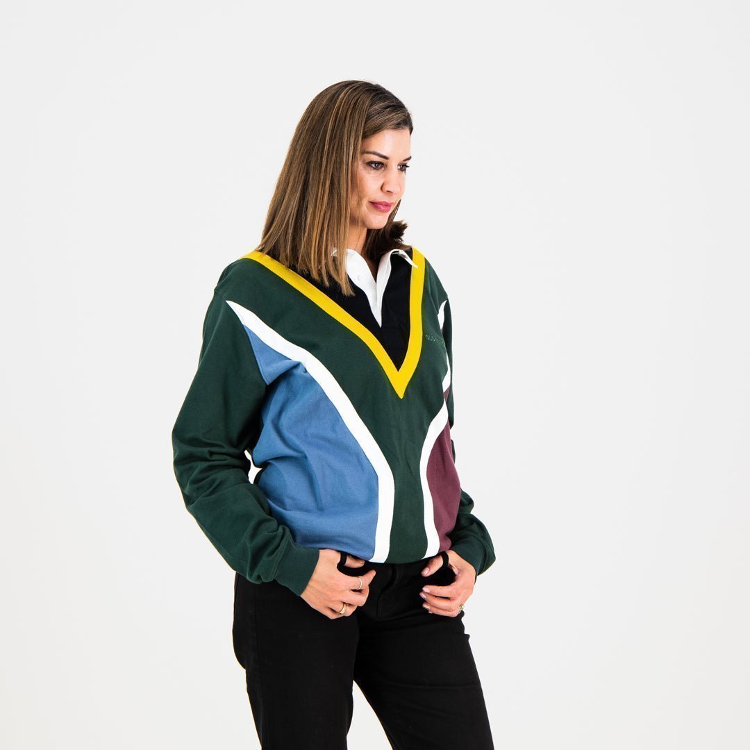 SA Supporters Flag LS Rugby Jersey-OS Green