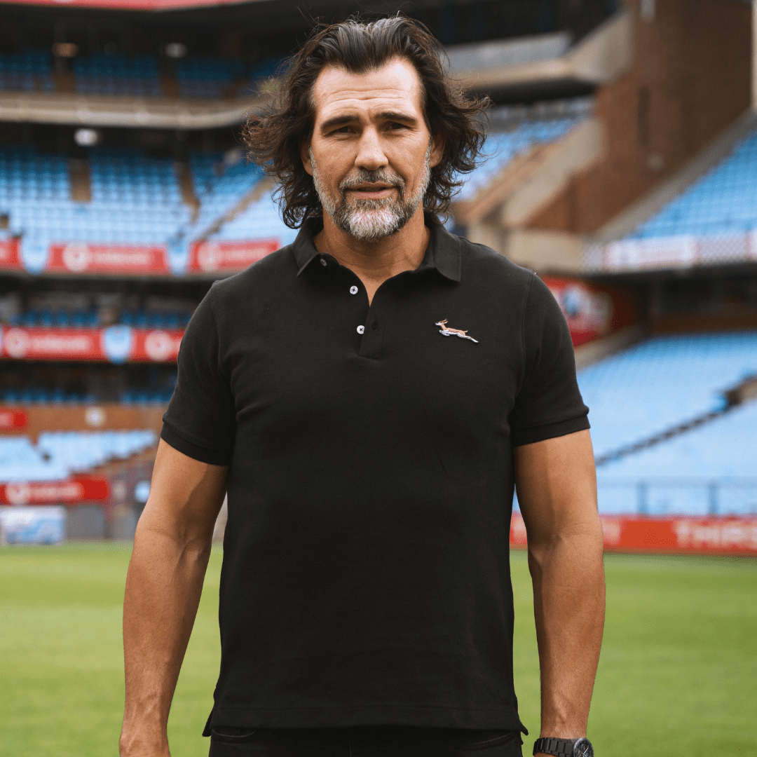 Springboks Nat Badge SS Polo-Black