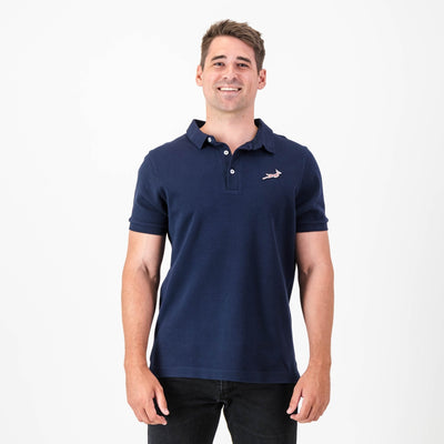 Springboks Pop Badge SS Polo-Navy