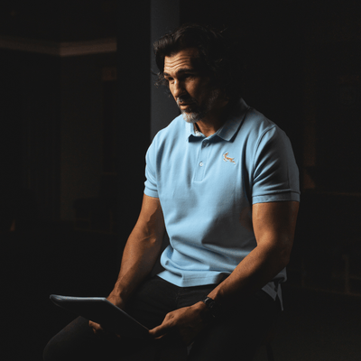 Springboks Nat Badge SS Polo-Old Money Blue