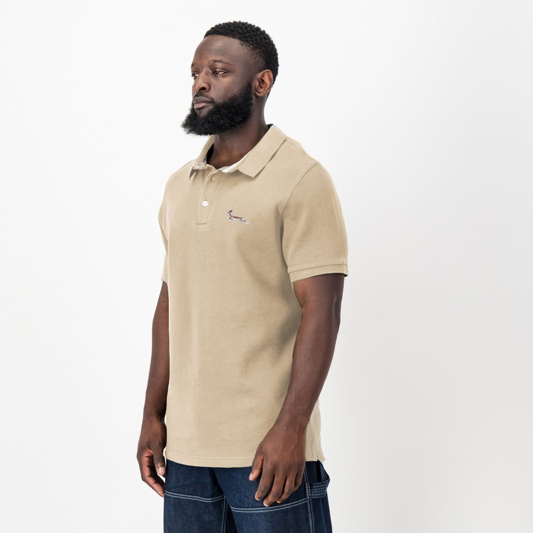 Springboks Nat Badge SS Polo-Stone