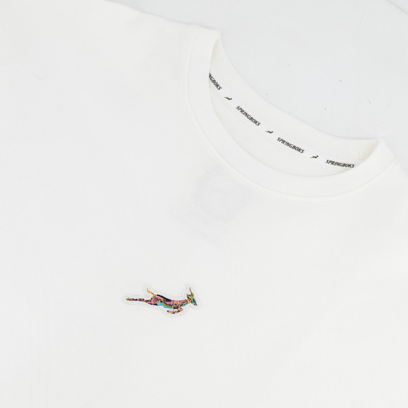 Springboks Pop Badge Crew Neck Sweat-Cloud Dancer