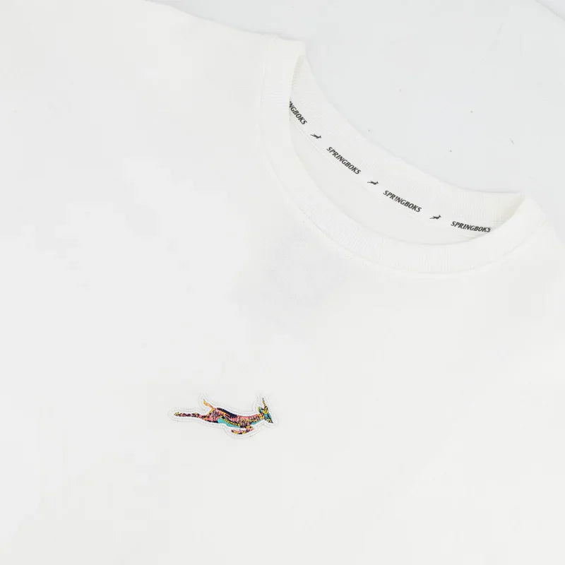 Springboks Pop Badge Crew Neck Sweat-Cloud Dancer