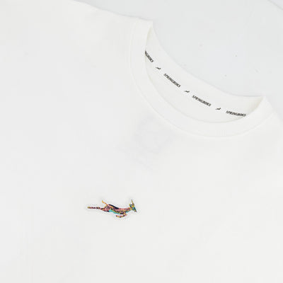 Springboks Pop Badge Crew Neck Sweat-Cloud Dancer