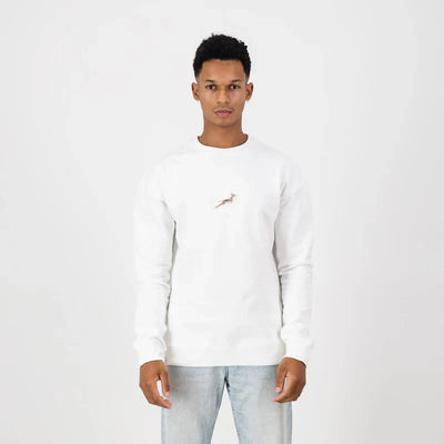 Springboks Pop Badge Crew Neck Sweat-Cloud Dancer