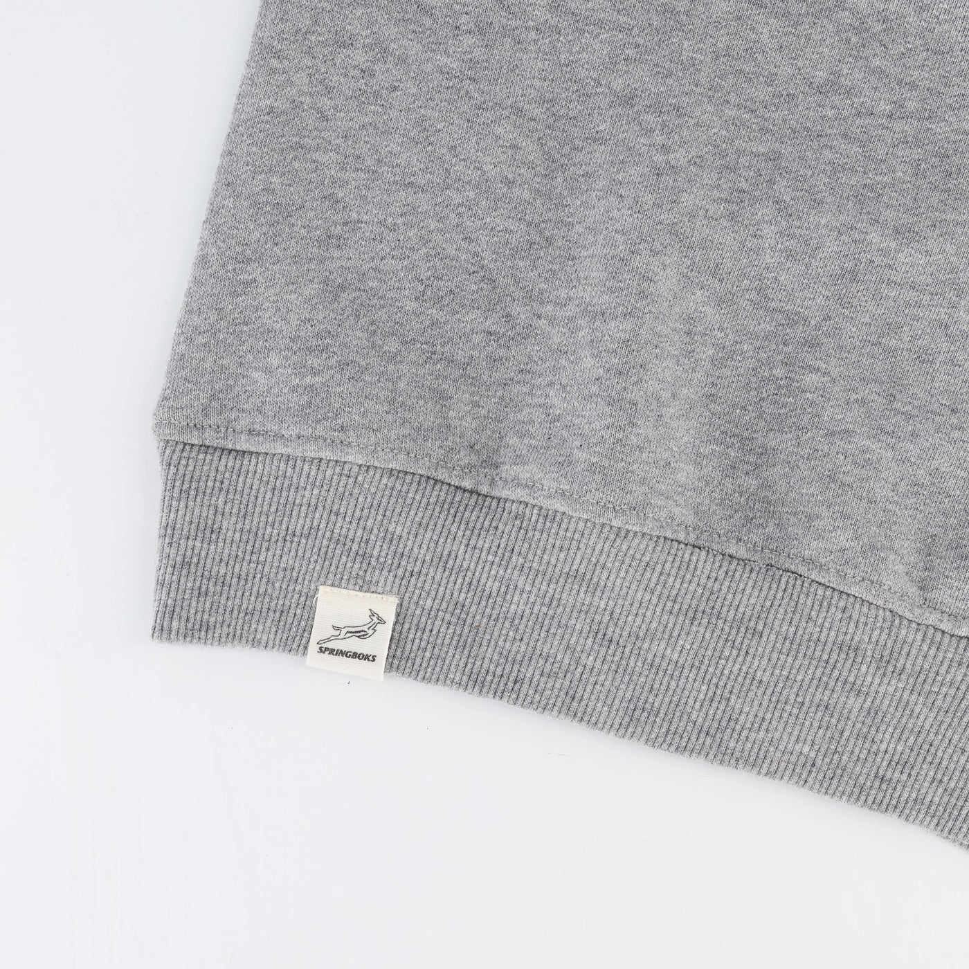 Springboks Outline EMB Crew Neck Sweat-LT Grey Melange