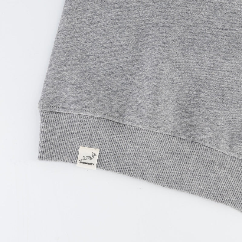 Springboks Outline EMB Crew Neck Sweat-LT Grey Melange