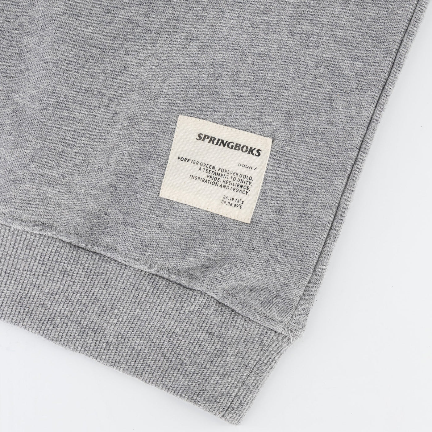 Springboks Outline EMB Crew Neck Sweat-LT Grey Melange