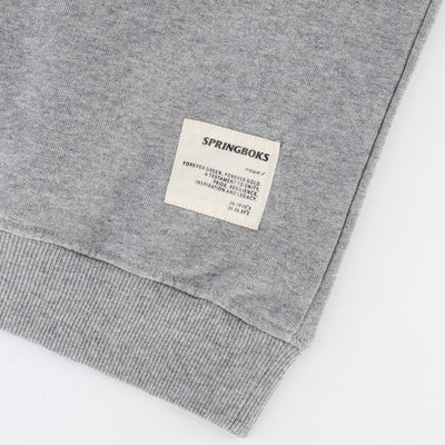 Springboks Outline EMB Crew Neck Sweat-LT Grey Melange