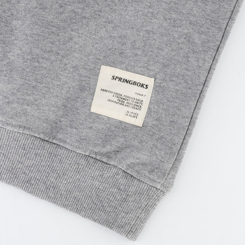 Springboks Outline EMB Crew Neck Sweat-LT Grey Melange