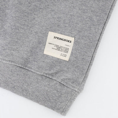 Springboks Outline EMB Crew Neck Sweat-LT Grey Melange