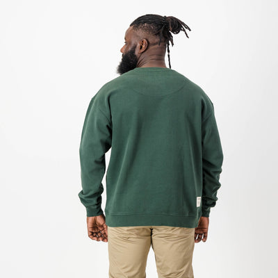 Springboks Nat Badge Crew Neck Sweat-OS Green