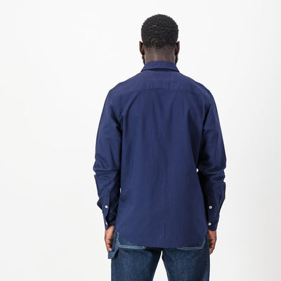 Springboks Classic Oxford Long Sleeve Shirt-Navy