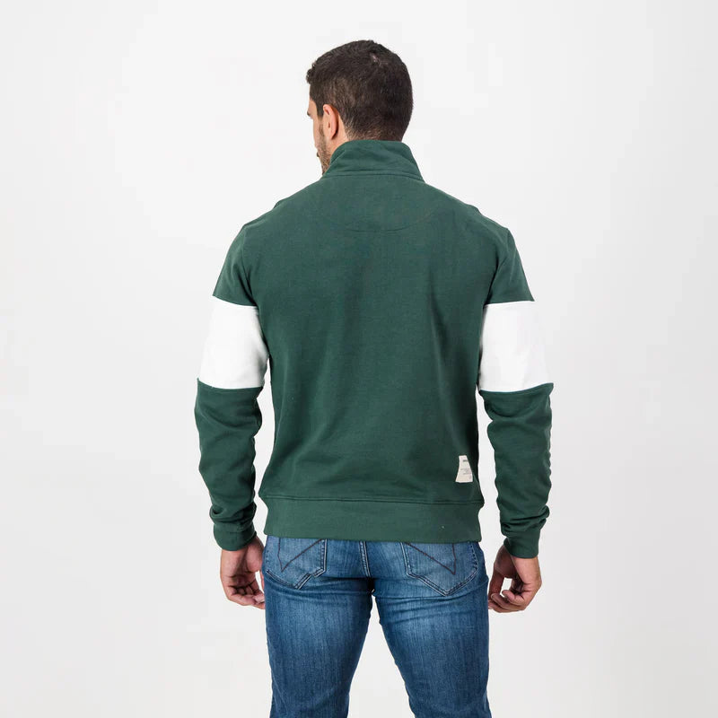 Springboks Classic Hoop Quarter Zip-OS Green