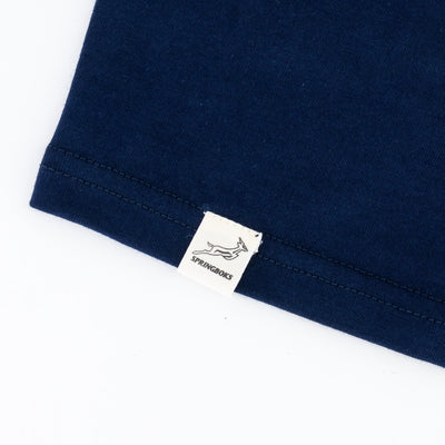 Springboks Flag Bok Regular Crew Tee-Navy