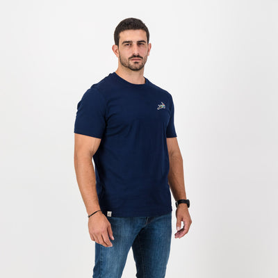 Springboks Flag Bok Regular Crew Tee-Navy
